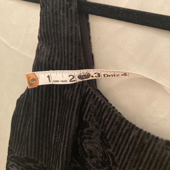 Jumpsuit Moulinette Soeurs by Anthropologie Noir Black Velvet Burnout Size 0 - Picture 8 of 16